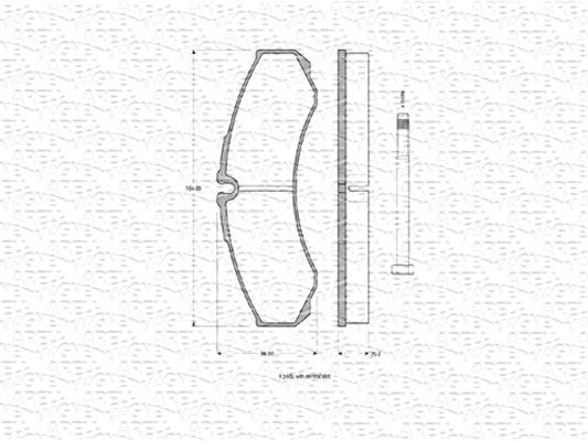 MAGNETI MARELLI Комплект тормозных колодок, дисковый тормоз 430216170357